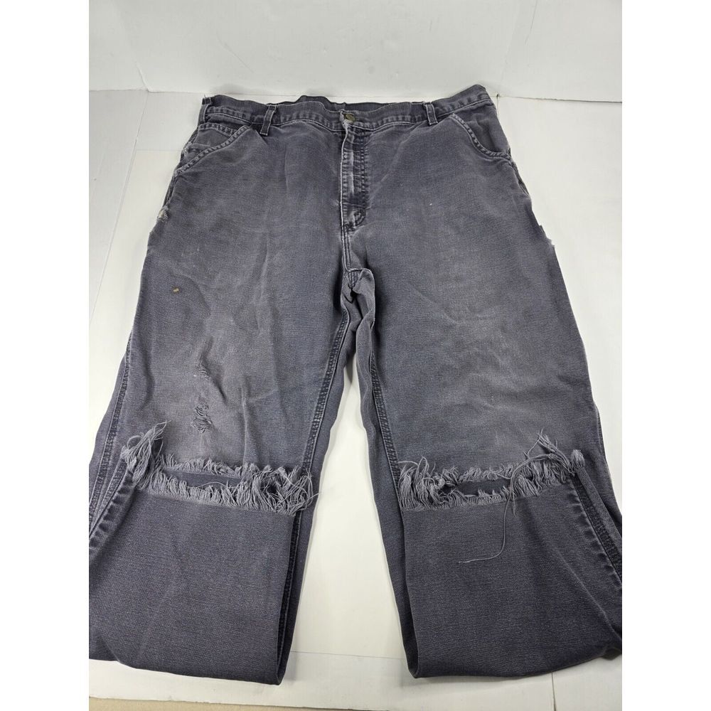 Carhartt Pants Mens 40X32 Gray B11 PTB Original Dungaree‎ Fit Carpenter Loose